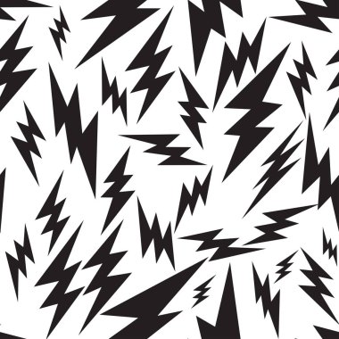 Yıldırım Memphis sorunsuz vektör desen. Geomteric Retro doku flash. 80s 90s tasarım