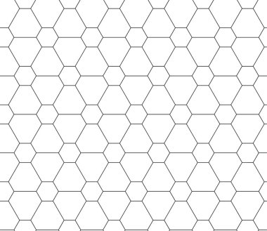 Altıgen sorunsuz vektör desen. Anahat kafes Geomteric öğeleri doku. Tek renkli şık arka plan