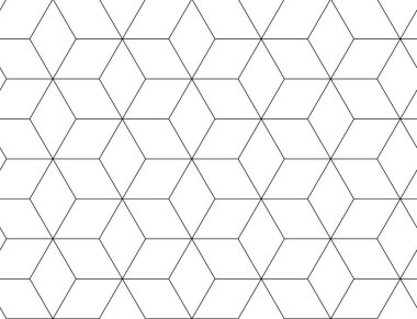 Altıgen sorunsuz vektör desen. Anahat kafes Geomteric öğeleri doku. Tek renkli şık arka plan