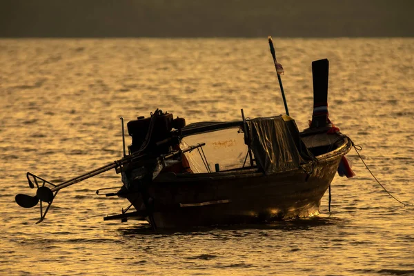 Fischerboot Morgen Land — Stockfoto