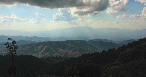 Día Lapso Tiempo Las Montañas Tailandia — Vídeo de stock