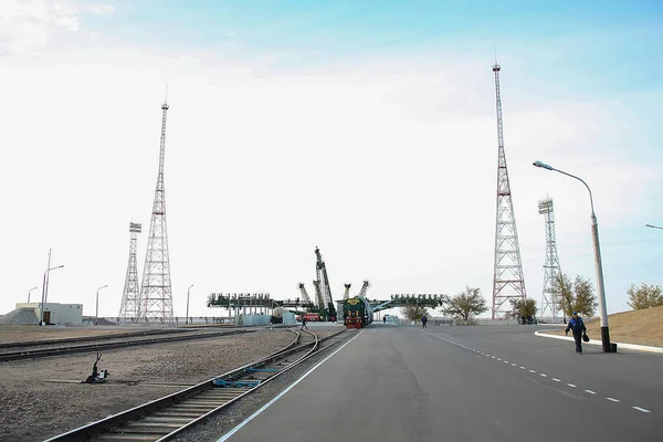 Baikonur Ρωσία Εξέδρα Εκτόξευσης Πυραύλων Καζακστάν — Φωτογραφία Αρχείου