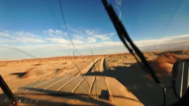 Riding Military Vehicle Middle East — Stock Video