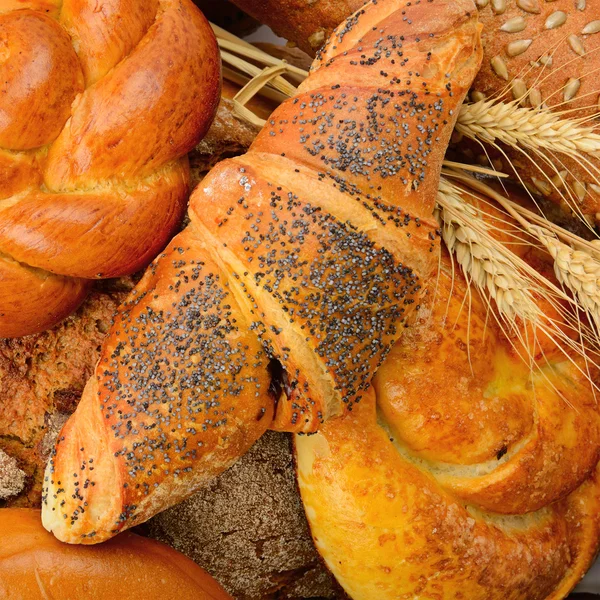 Fond produits de boulangerie et de pâtisserie — Photo