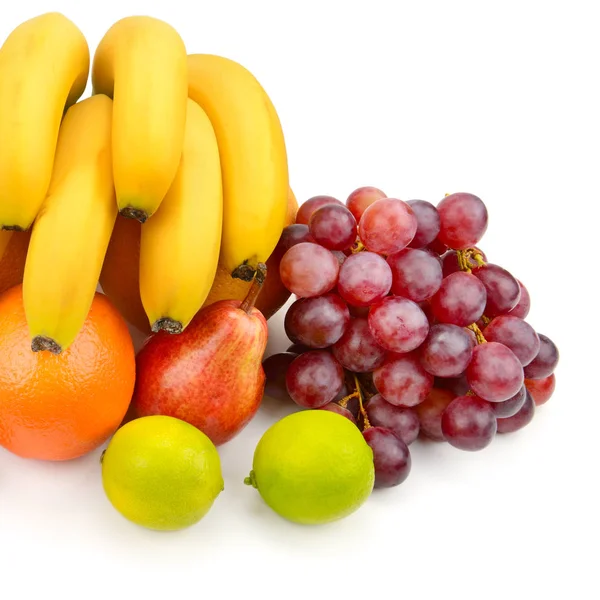 Set of fruits isolated on white background — Stock Photo, Image