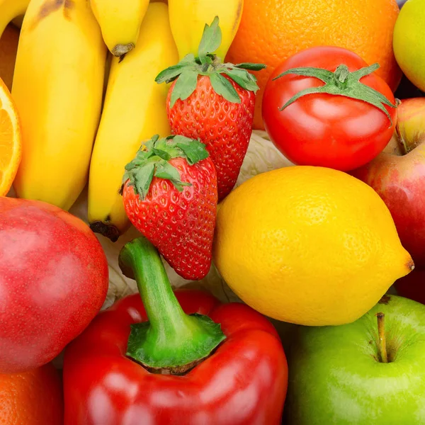 Sebze ve meyve parlak arka plan — Stok fotoğraf