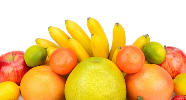 Set de frutas aisladas sobre fondo blanco — Foto de Stock