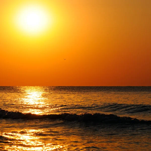 Heller Sonnenuntergang über dem Ozean — Stockfoto