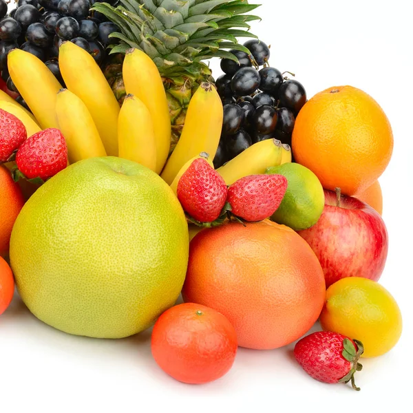 Fruit set isolated on white background — Stock Photo, Image