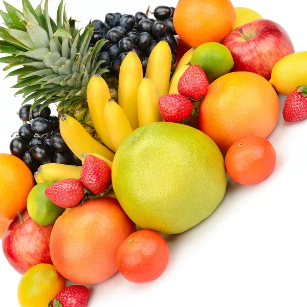 Frutta isolata su fondo bianco — Foto Stock