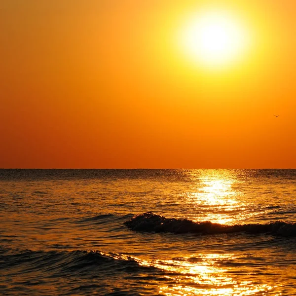 海滩上的海洋和日出 — 图库照片