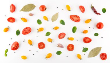 Sebze desen. Gıda arka plan. Düz yatıyordu.