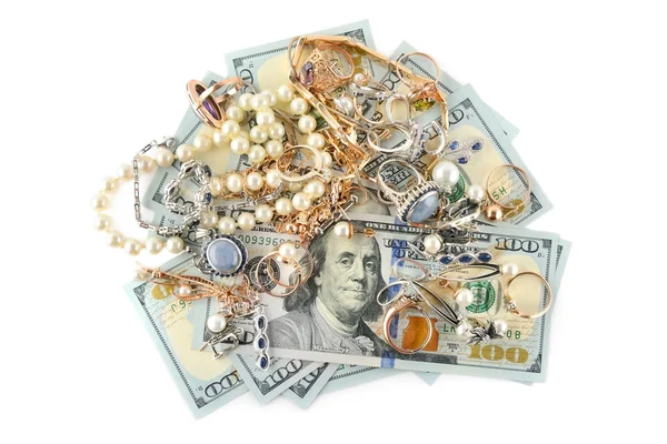 Money and gold jewelry — Stock Photo © teena137 #3686078