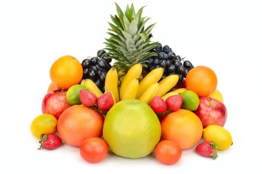 meyve izole üzerinde beyaz arka plan belirleme