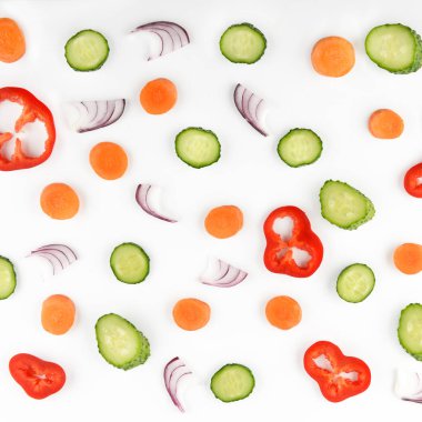 Soyut kompozisyon sebze. Sebze desen. Düz yatıyordu,