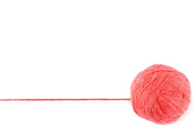 Beyaz arka plan üzerinde izole örme için iplik yumağı. Ücretsiz spa