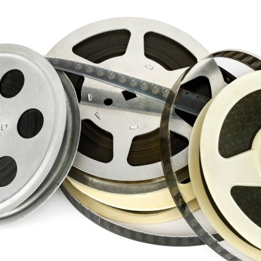 film şeridi beyaz arkaplanda izole edildi.