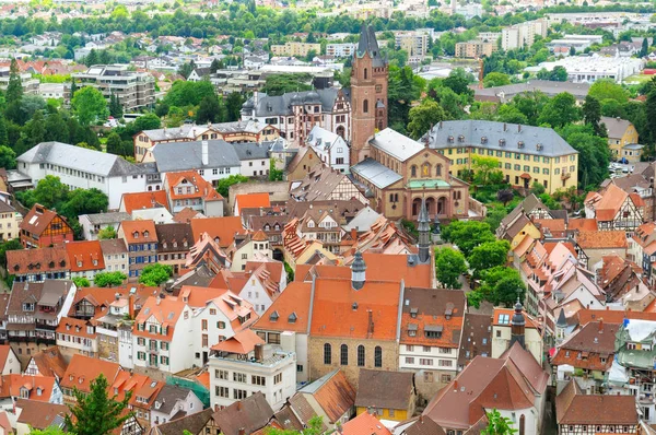 Malebný pohled na Evropské město, pohled shora — Stock fotografie