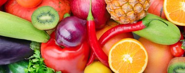 Meyve ve sebze koleksiyonundan. Geniş ph