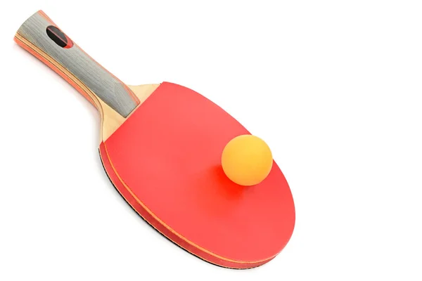 Оборудование для настольного тенниса на белом фоне . — стоковое фото