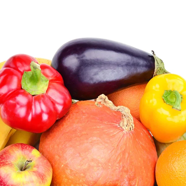 Fruits and vegetables isolated on a white background. — Stock Photo, Image