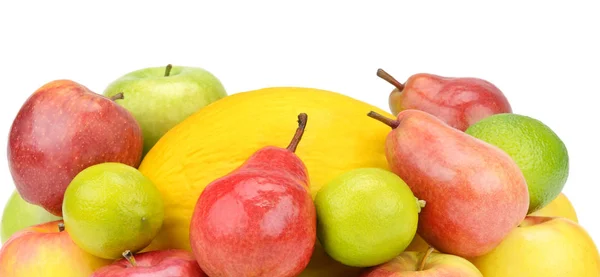 Fruits isolated on a white background. Wide photo. — ストック写真