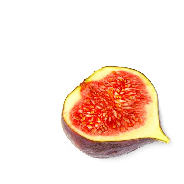 Свіжі фрукти інжиру ізольовані на білому тлі. Вільний простір для тексту — стокове фото