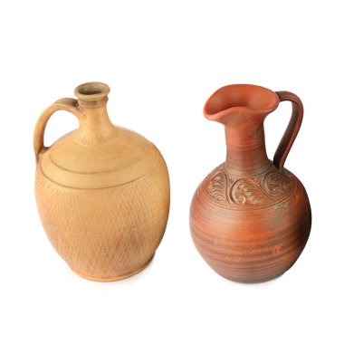 Seramik tencereler - mutfak retro yemek ekipmanları ne izole