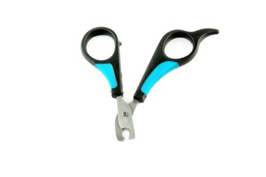 Pençeler için makas beyaz arka planda izole edilmiş evcil hayvanlar için (köpekler, kediler).