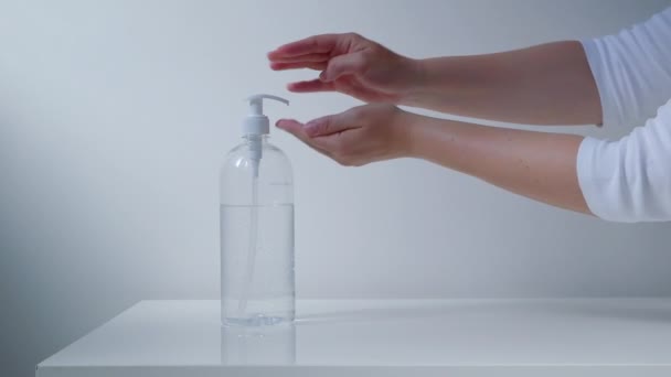 Gel Désinfectant Pour Les Mains Coronavirus Pour Hygiène Des Mains — Video