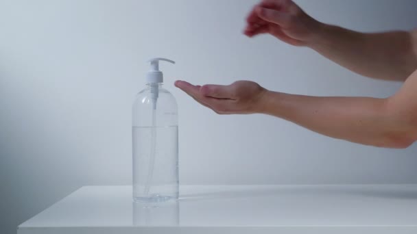 Gel Désinfectant Pour Les Mains Coronavirus Pour Hygiène Des Mains — Video