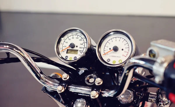 Speedometer in a motorcycle — Stock Photo, Image