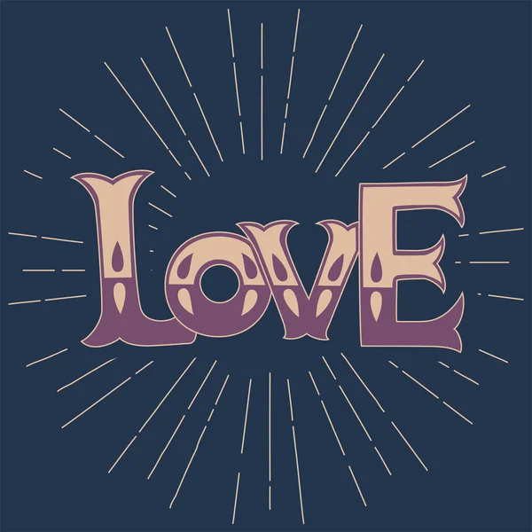 Mão Esboçado Texto Amor Como Logotipo Dia Dos Namorados Feliz — Vetor de Stock