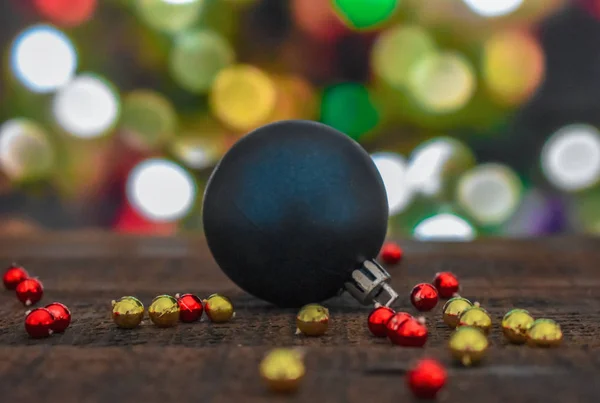 Christmas Ornament on Wooden Background