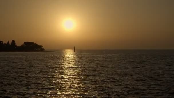 Coucher Soleil Supetar Île Brac Croatie Europe — Video