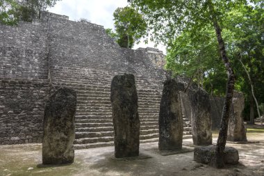 Calakmul pyramid structure VII clipart