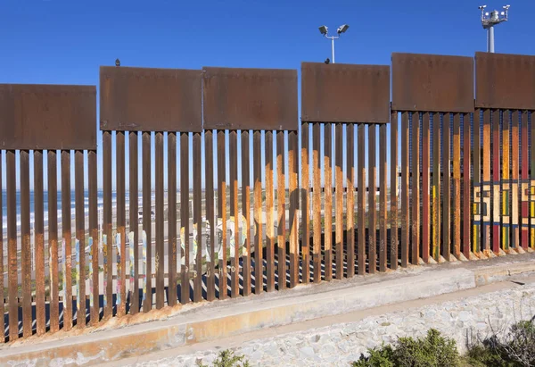 Grens muur in Tijuana, Mexico — Stockfoto