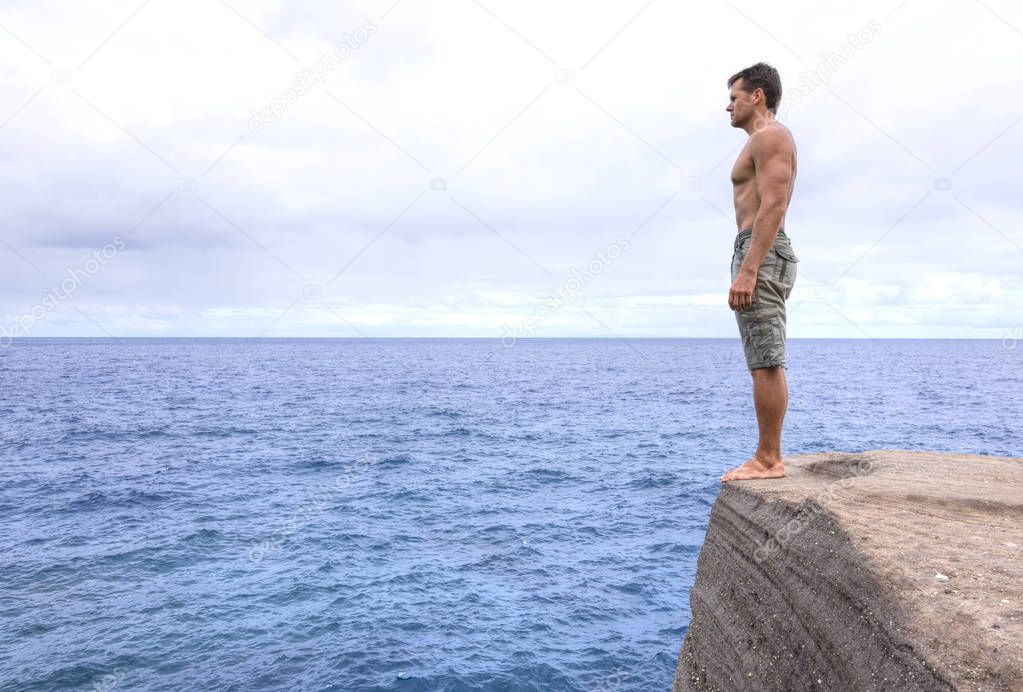 Man standing on the edge