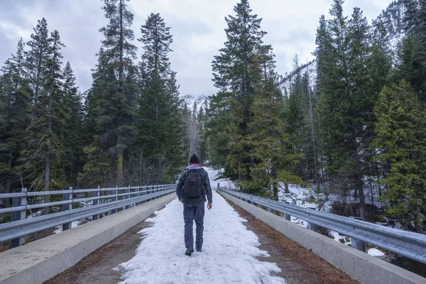 Oltre il ponte verso le montagne — Foto Stock