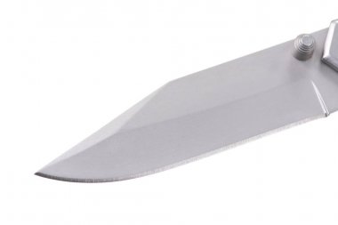 Alan bıçak bıçak portre üzerinde beyaz izole