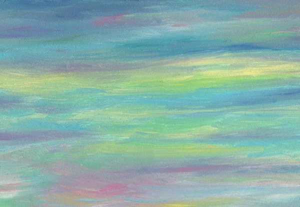 Sea sky evening gradient colors. Oil painting texture.