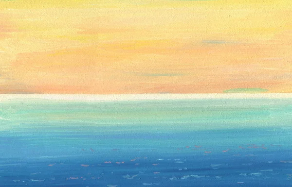 Pintura al óleo suave textura y colores del mar tranquilo — Foto de Stock