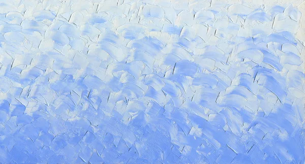 Oil Painting background. Spring blue sky with light clouds. — Stock Photo, Image