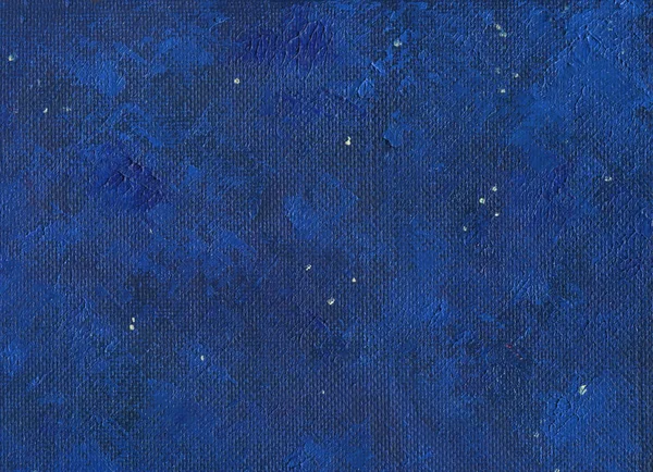 A deep night sky with stars. Oil painting