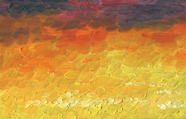油絵背景。カラフルな夕焼け雲. — ストック写真