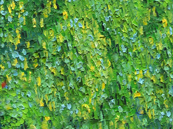 Холст с маслом. Летняя зелёная листва — стоковое фото