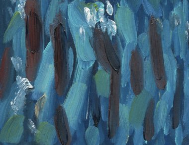 Mavi yeşil tonlarda soyut dikey şeritler.