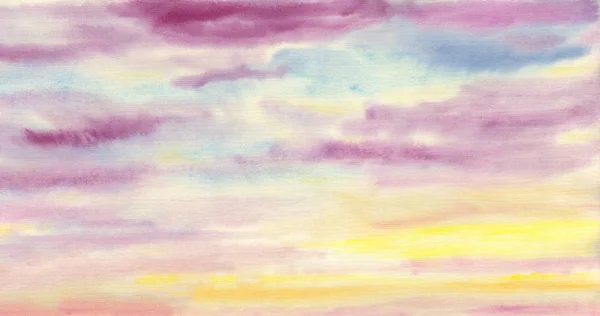 Mão sólida desenhado fundo artístico. Nuvens coloridas . — Fotografia de Stock