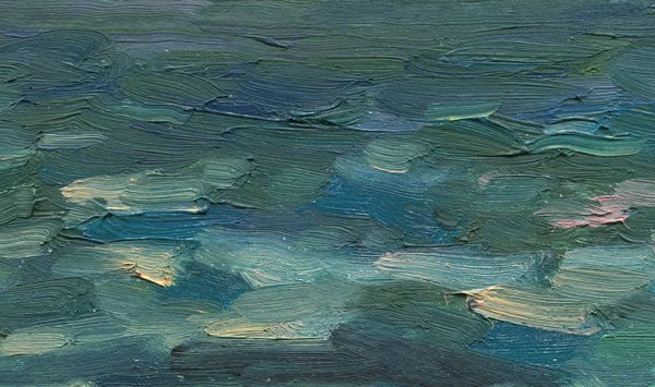 Ondas marinhas abstratas em uma tempestade. Pintura a óleo . — Fotografia de Stock