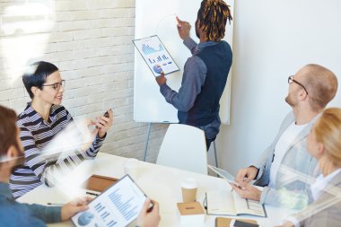 İş coach düzenleri Beyaz tahtada çizim